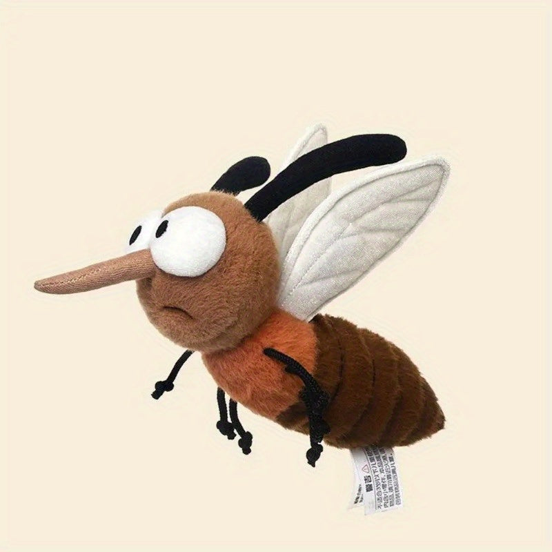 Mosquito Plush Toy Soft Stuffed Insect Doll Brown Body & Face