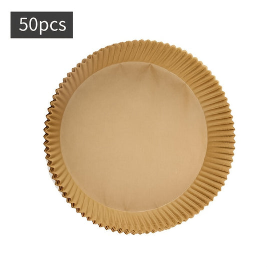 50pcs Air Fryer Disposable Non-Stick Round Paper Liners