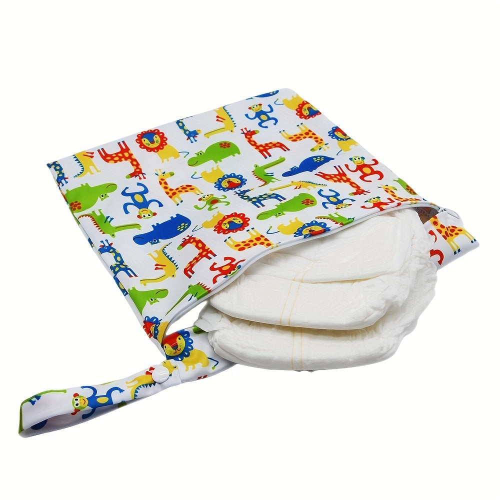 Zoo Animals Print Wet Bag - 27 99 30 0cm - Waterproof Diaper Bag