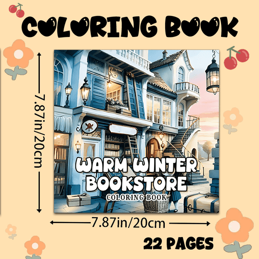 Charming Library Adult Coloring Book 22 Pages 20x20cm 1pc