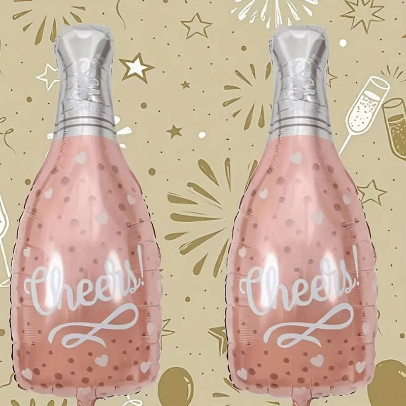 2pcs Rose Golden Wine Bottles Balloons Party Decor