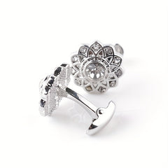 French Cufflinks Rhinestone Cuff Nails Pair