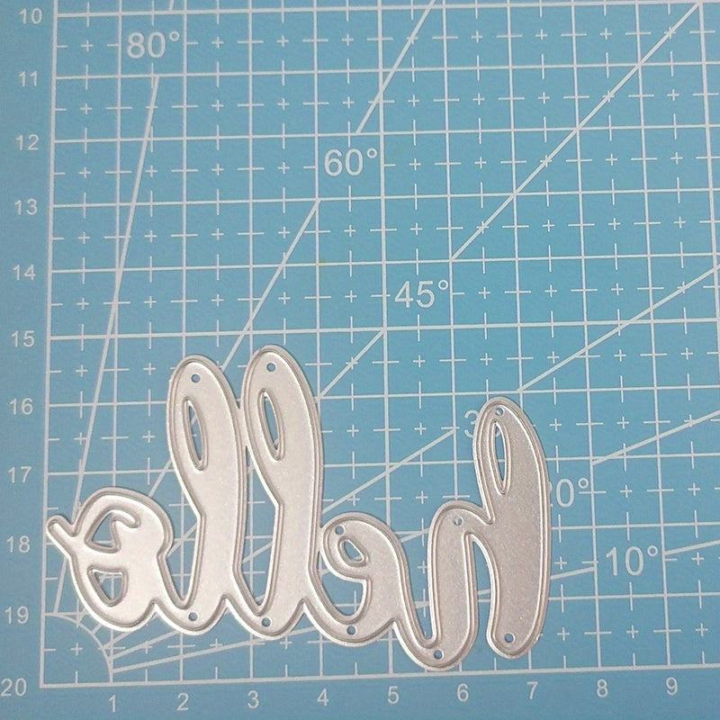 Word Hello Metal Cutting Dies for Card Making Scrapbooking DIY