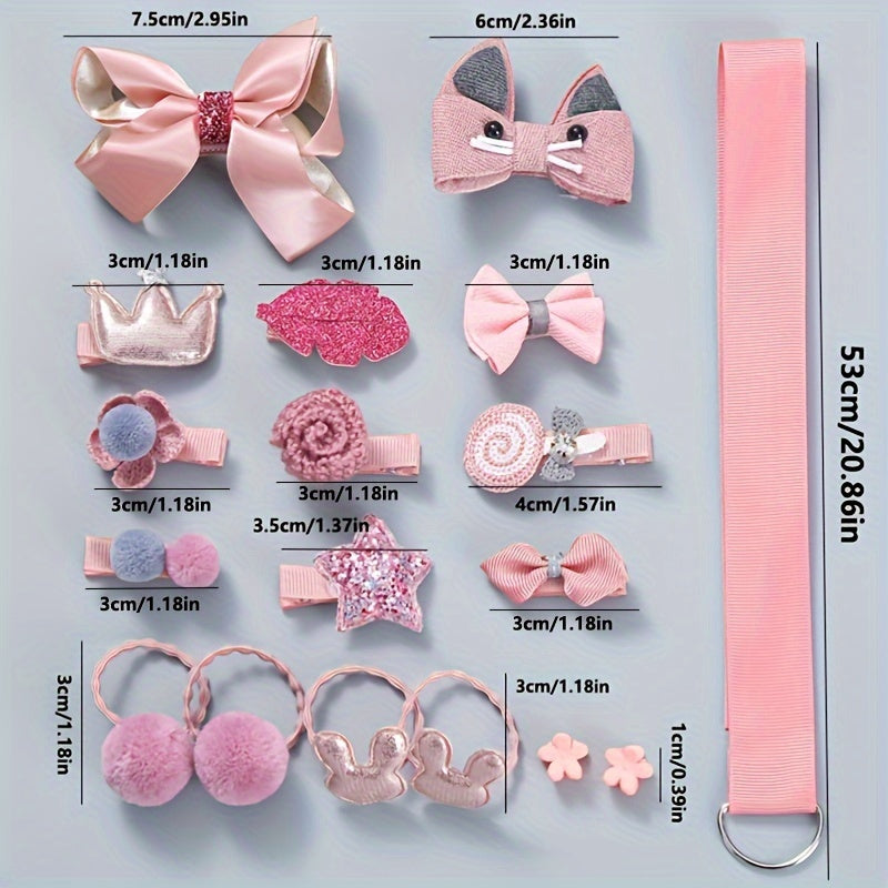 18pcs Princess Crown Hair Clip Set for Children