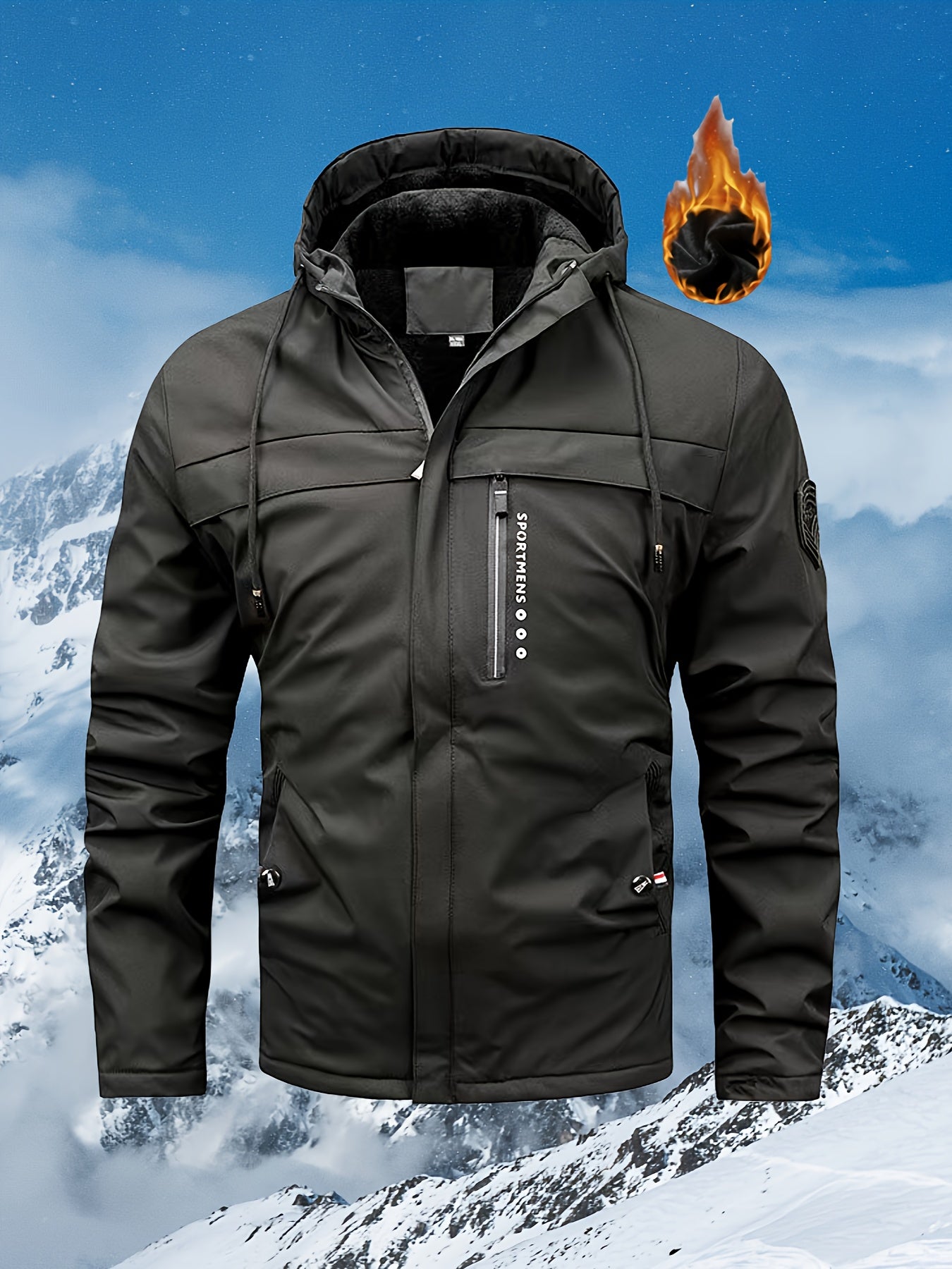 Men's Soft Shell Jacket Hooded Vintage Casual Comfy Jacket