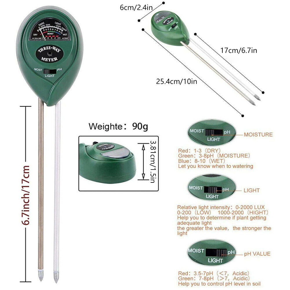 Discover Your Soil with 3-in-1 Tester Kit
