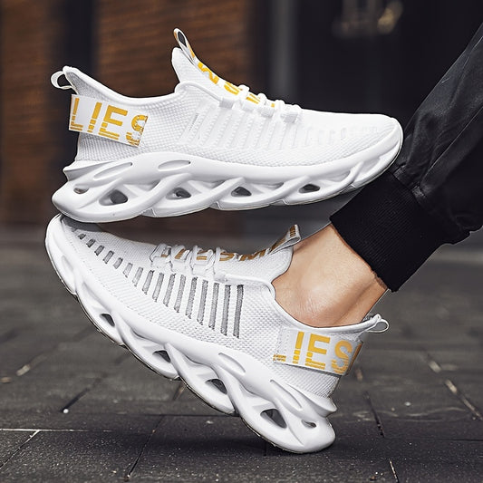 Slip On Wear-Resistant Running Shoes Elastic Breathable Sneakers