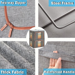 Large Capacity Clothes Storage Bags with Metal Frame