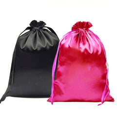 2pcs Satin Wig Bags Hair Storage Bags Drawstring Makeup Pouch