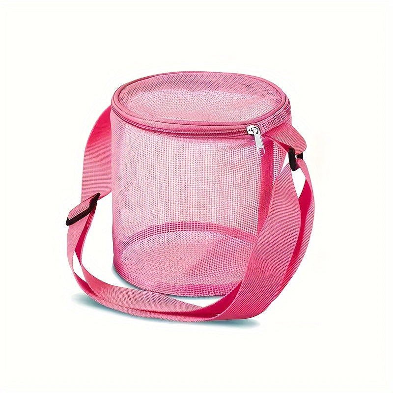Mesh Shell Storage Bag Beach Sand Digging Bucket Toy Collection Bag