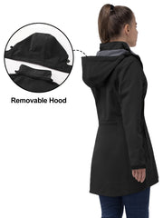 Women's Waterproof Hooded Jacket Fleece Lined Windbreaker