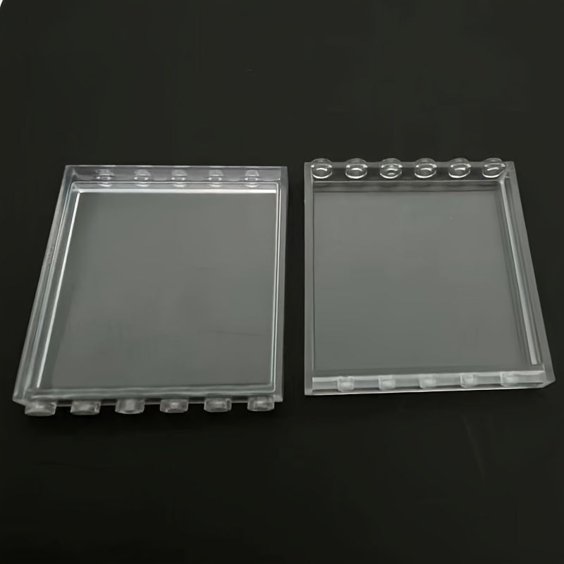 9pcs Window Panels Set for Building Blocks Durable Plastic Halloween Christmas