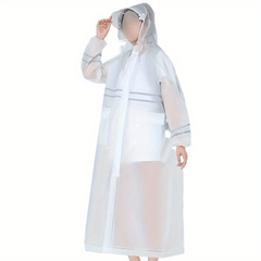 Men's Waterproof Reflective Rain Poncho Pink