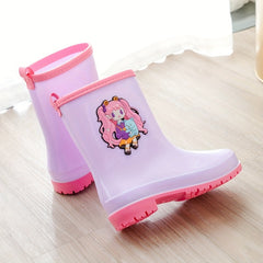 Kids Cartoon Rain Boots Waterproof Slip On Non Slip