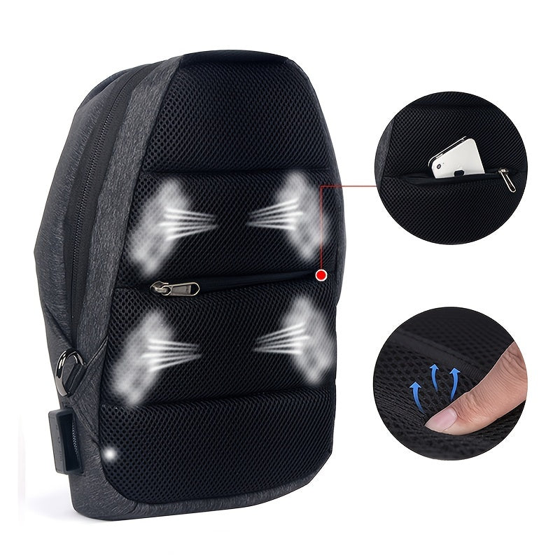 Men's Canvas Casual Outdoor Backpack Shoulder Crossbody Bag