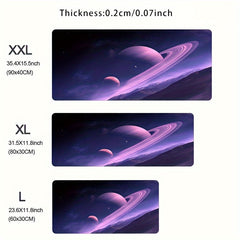 Purple Starry Sky Large Mouse Pad Non Slip Lock Edge Gamer Keyboard Mat