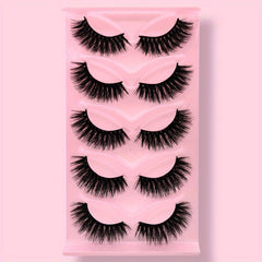 3D Faux Mink False Eyelashes Dramatic Volume Extension 5 Pairs