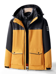 Unisex Ski Jacket with Detachable Fleece Coat Thermal Waterproof Windproof