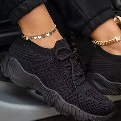 Women's Lightweight Mesh Sneakers Low Top Lace Up Casual Shoes
