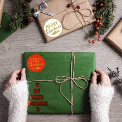 500pcs Merry Christmas Stickers Gift Tags 3.81 Cm