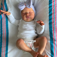 20in Soft Silicone Reborn Baby Doll Sleeping Girl Toy Visible Veins Cloth Body N