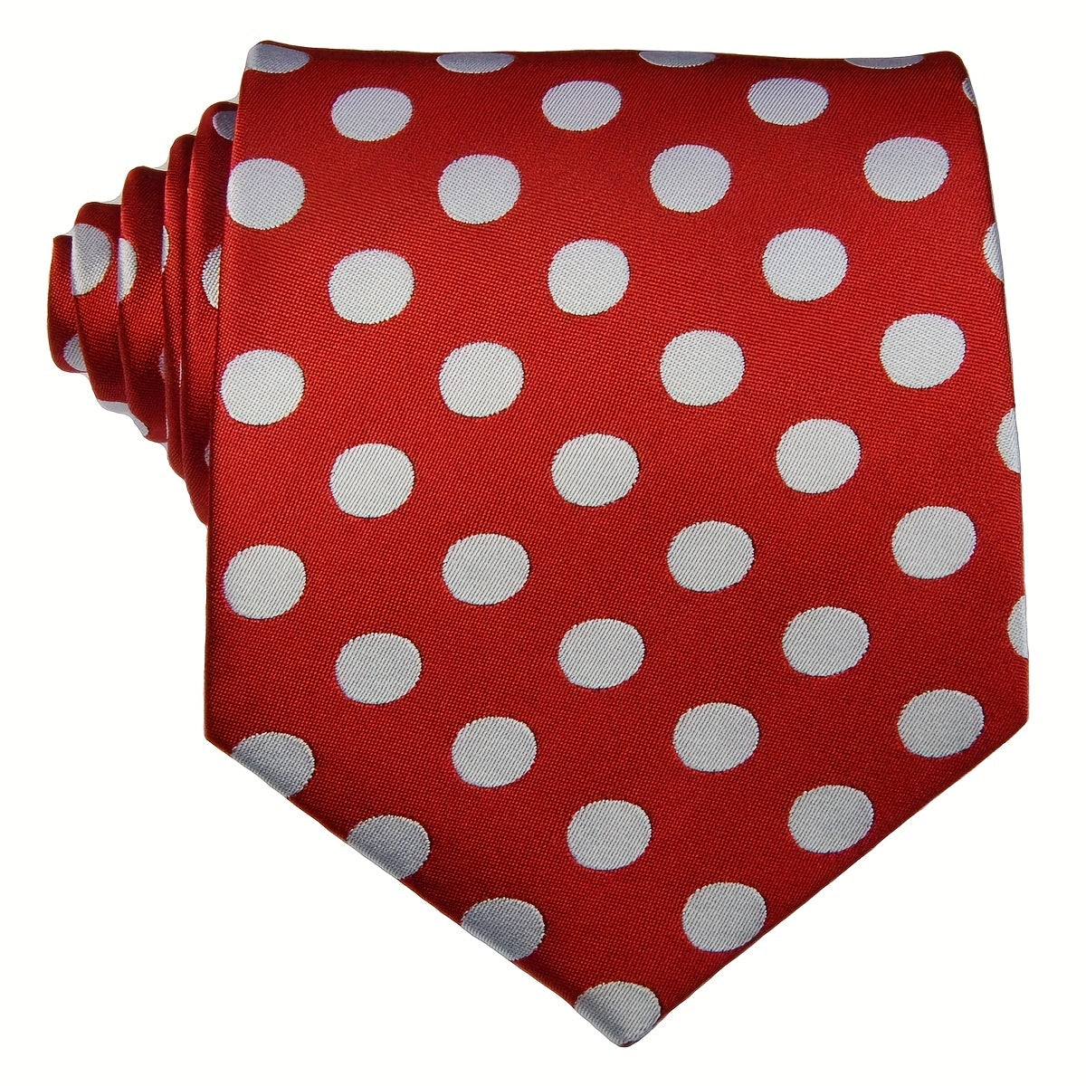 Men's Red Bottom Big Polka Dot Tie
