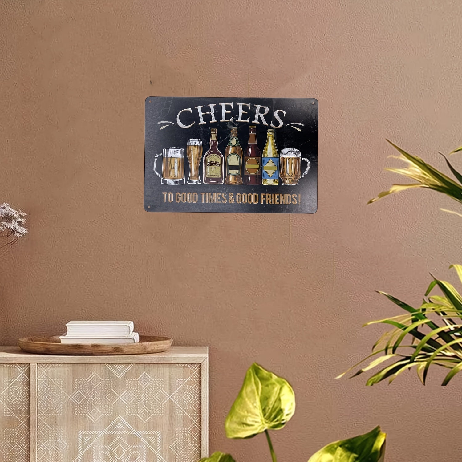 Retro Metal Tin Sign for Home Bar Decor