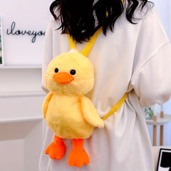 Yellow Duck Plush Backpack Birthday Gift