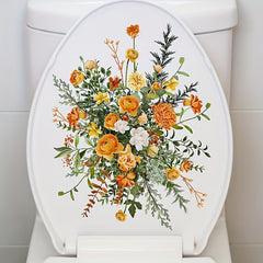 Funny Plant Flower Toilet Lid Decal Wall Sticker - Bathroom Decor