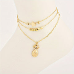 Vintage Star Pineapple Beads Anklet