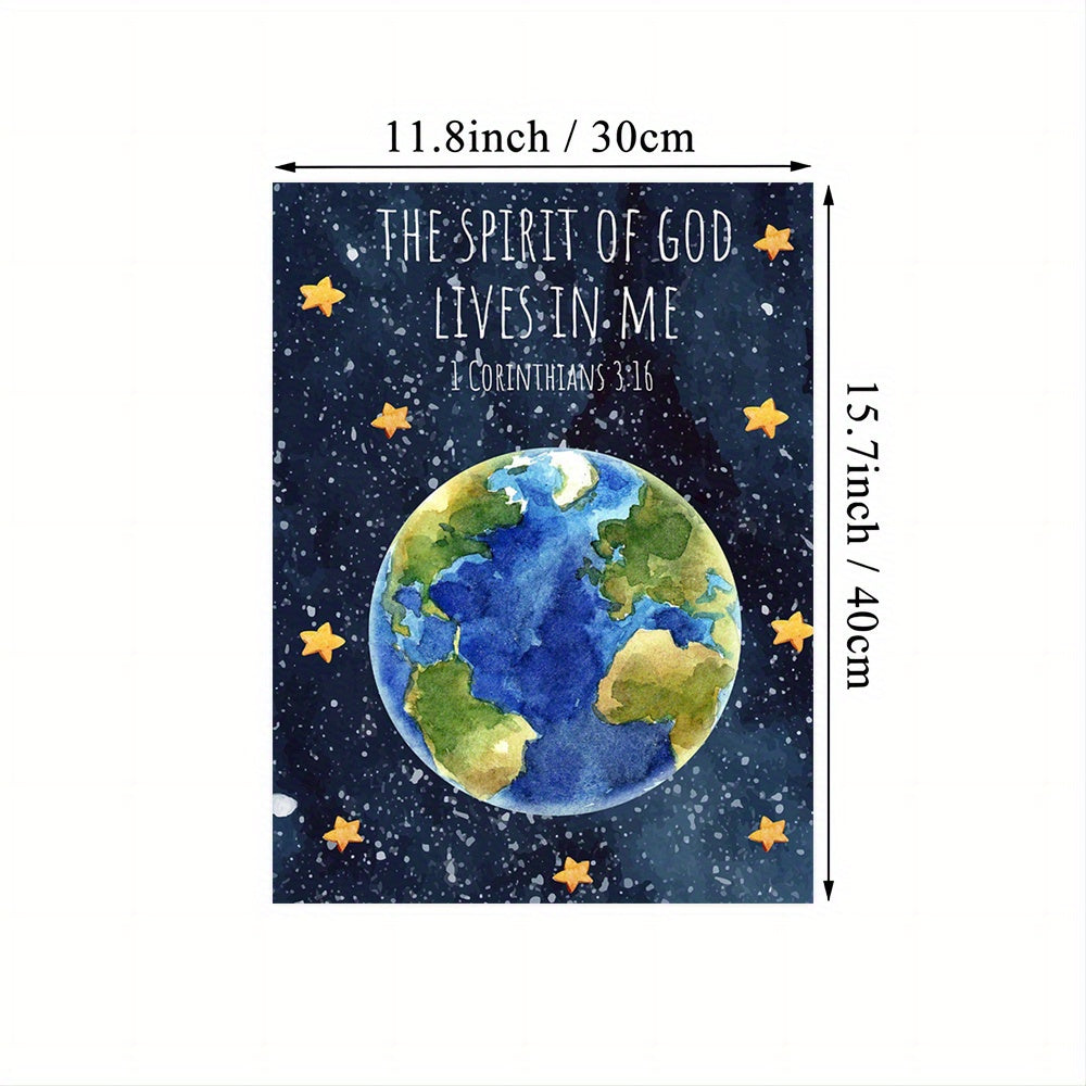 Outer Space Art Canvas Print for Kids Room Wall Decor