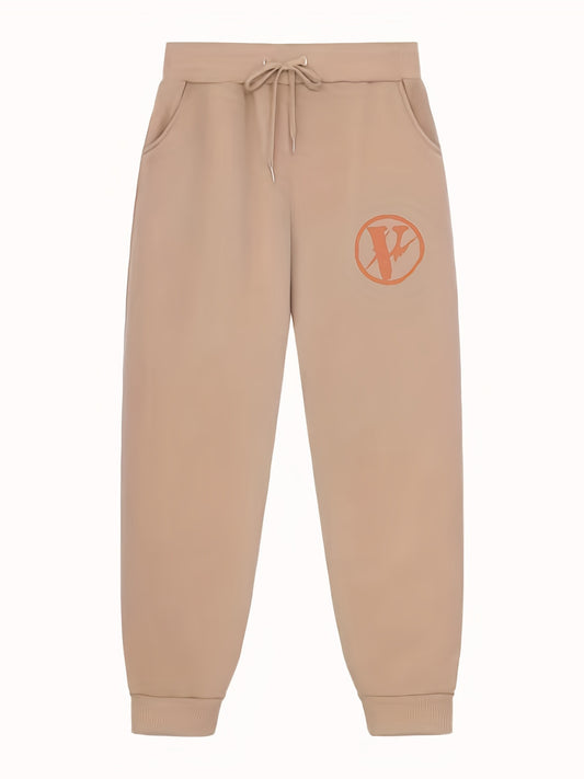 Men's V Print Joggers Casual Loose Fit Pants