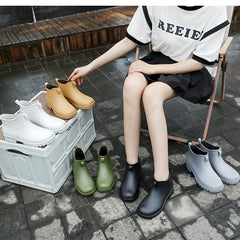 Women's Short Rain Boots Waterproof & Wear-resistant