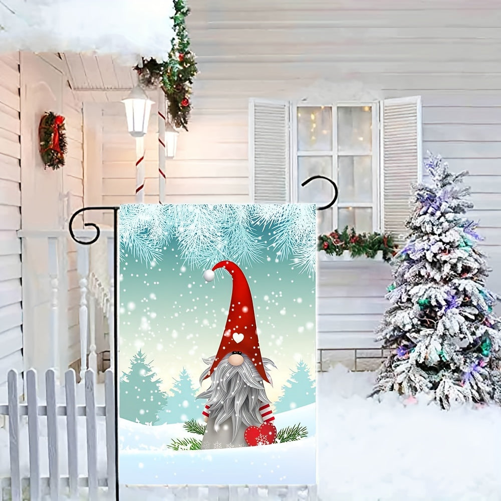 Christmas Winter Garden Yard Flag Banner Snow Decor Double Sided Welcome Flag