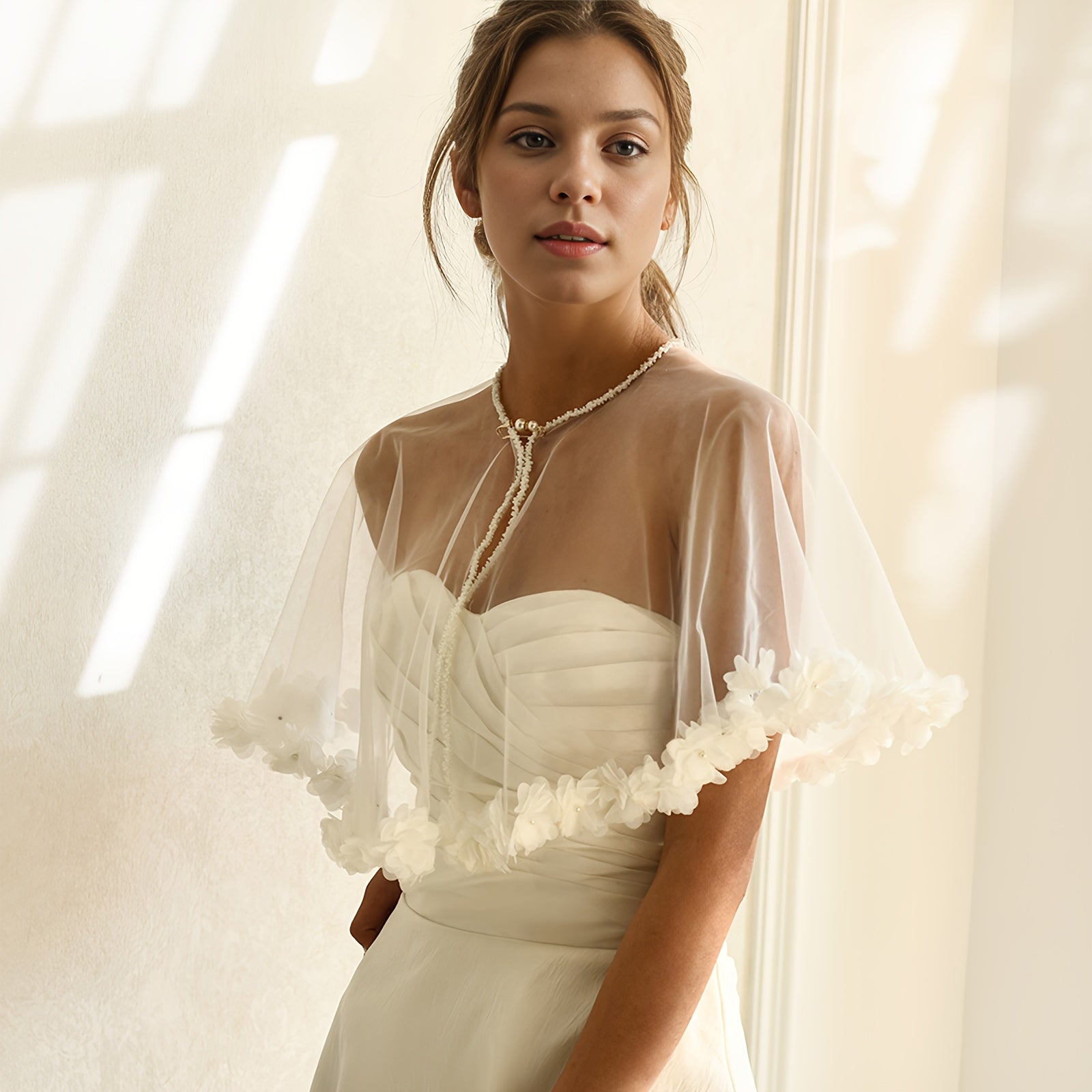 Bridal Shawl Soft Tulle Wedding Accessory Women s