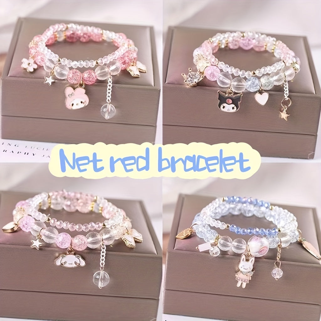 Children Cartoon Crystal Bracelet Girl Students Holiday