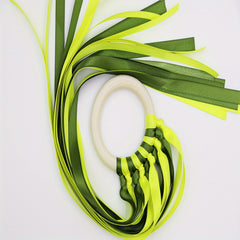 Wooden Ribbon Ring Toy Circle Toy With Bells For Kids