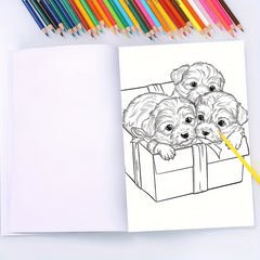 Dogs Coloring Book for Adults & Teens, Relaxation, 22 Pages