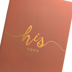 Wedding His And Her Vow Notebook Set Bride And Groom Booklet For Wedding