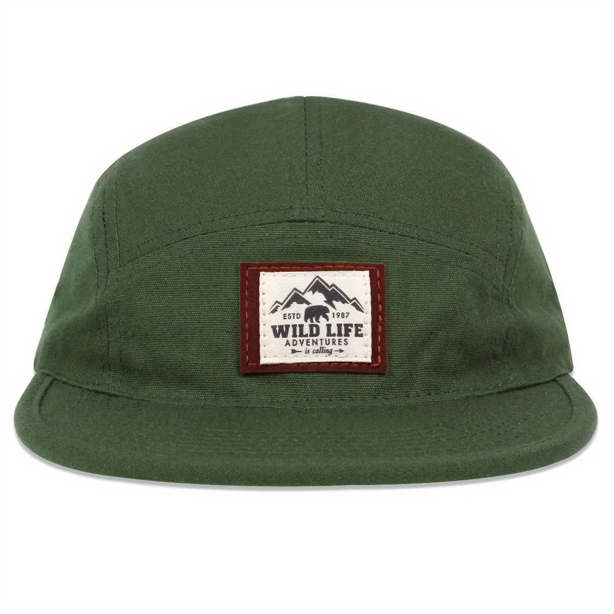 Wild Life Label Baseball Cap Solid Unisex Dad Hats