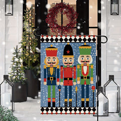 Christmas Soldier Nutcracker Garden Flag Double Side Outdoor Decor