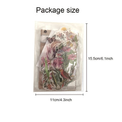 200pcs Vintage Scrapbook Material Journaling Paper Stickers