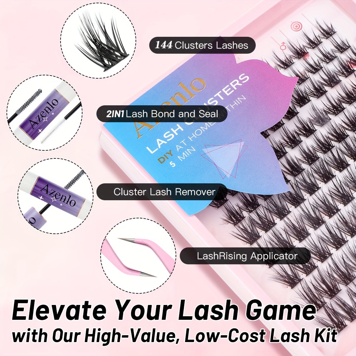 Individual Clusters Eyelash Extensions DIY Kit