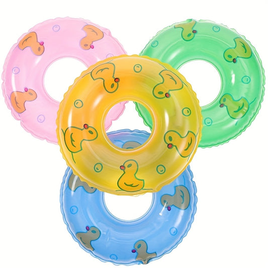 4pcs Mini Swim Rings Dollhouse Accessories Assorted Colors Craft Rings Props