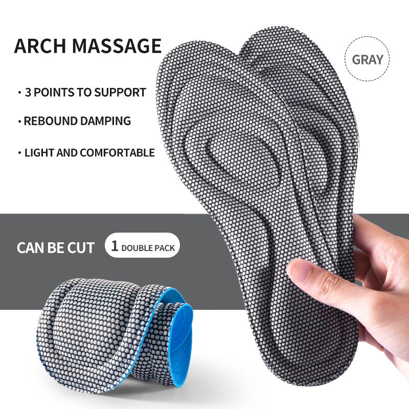 4D Memory Foam Antibacterial Sport Insoles - Feet Care Insoles