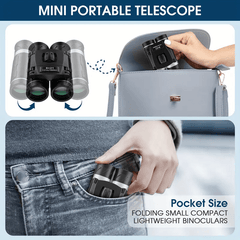 8x21 HD High Power Portable Binoculars for Adults Small Mini Folding Binoculars