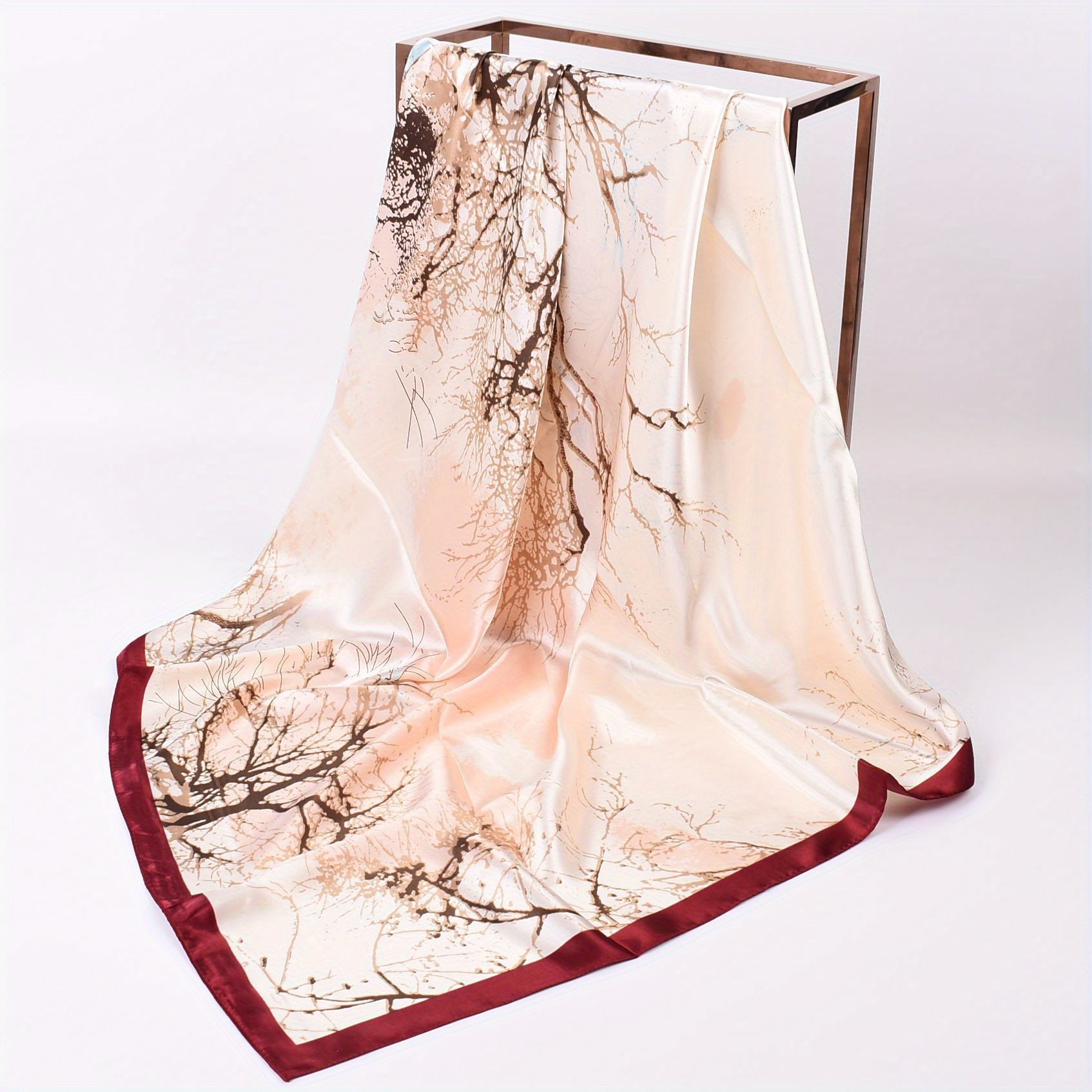 Vintage Tree Print Scarf Tie Dye Bandana Head Wrap