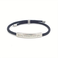 Custom Engraved Pet Name Stainless Steel Braided Pet Bracelet