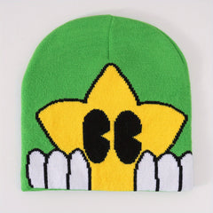 Pentagram Jacquard Y2K Beanie Anime Unisex Skull Cap