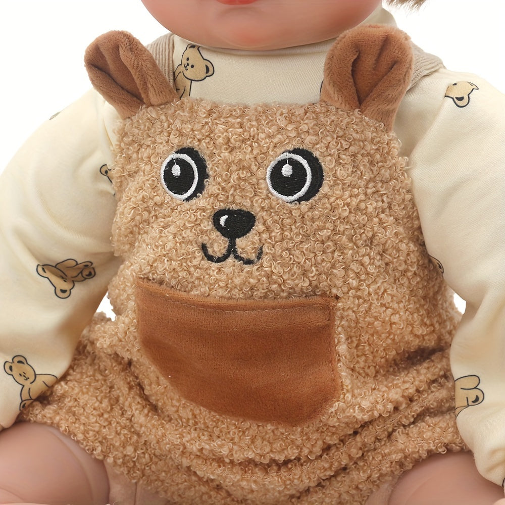 Brown Teddy Bear Plush Onesie for 22" Reborn Dolls